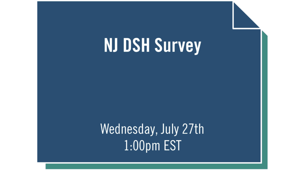 [CPE] WEBINAR NJ DSH Survey