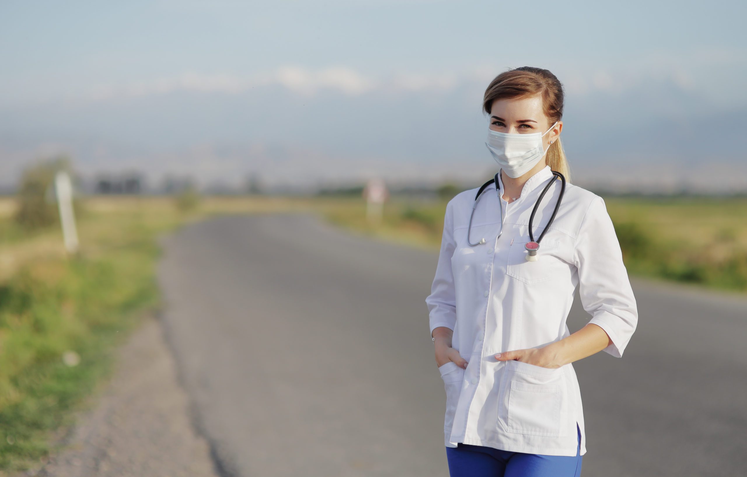 Female,Doctor,Or,Nurse,Wearing,A,Protective,Face,Mask,Next